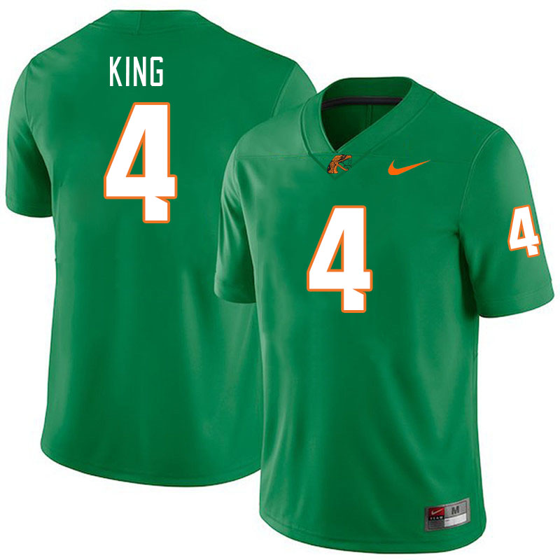 Men-Youth #4 Kym'Mani King Florida A&M Rattlers 2023 College Football Jerseys Stitched-Green